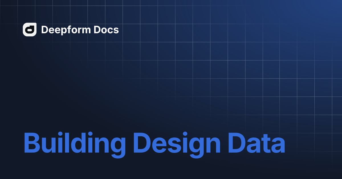 Building Design Data | Deepform Docs