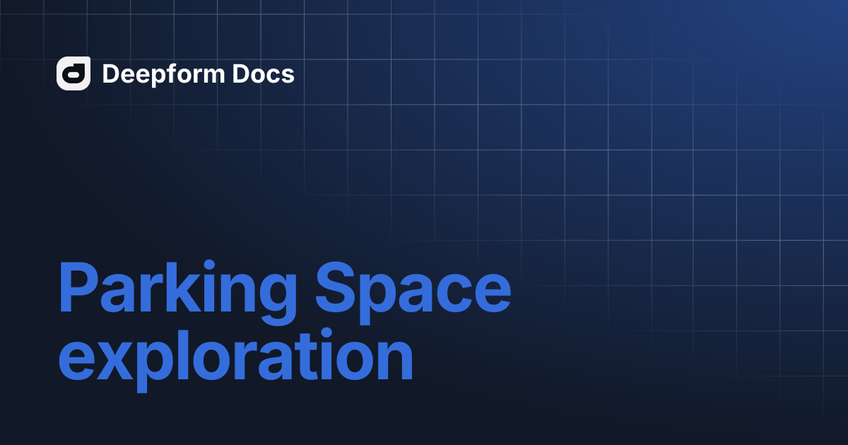 Parking Space exploration | Deepform Docs
